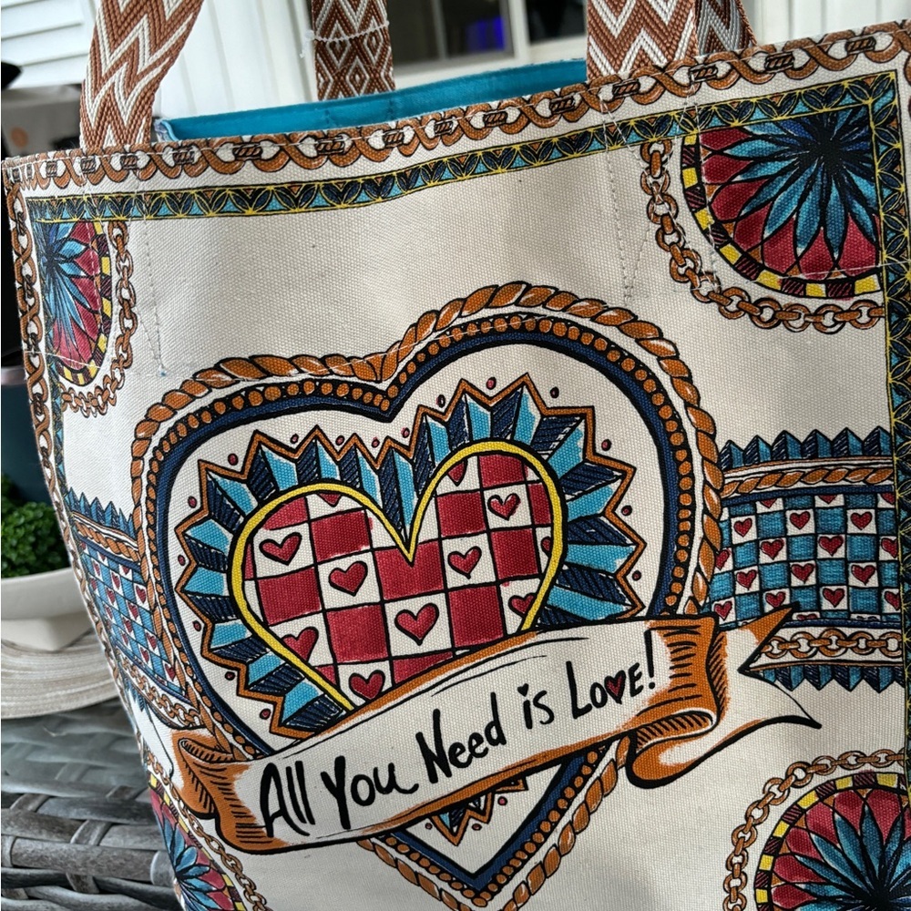 Brighton Limited Edition Believe In Love Canvas Tote Bag NWT - Picture 4 of 9